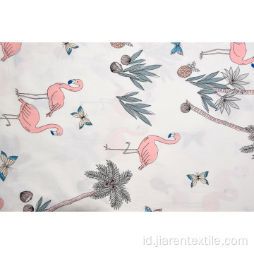 Kualitas Tinggi Crowned Cranes Pattern Printed Fabrics